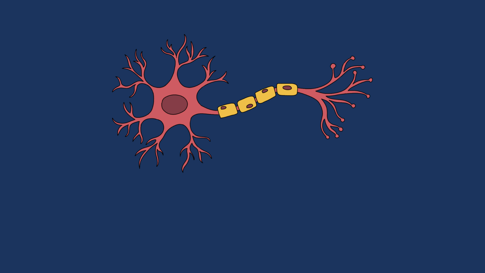 depiction of nerve on blue background